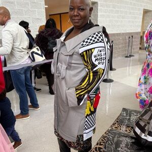 FOR HER  Supply Gray and Multicolor Bomber Jacket